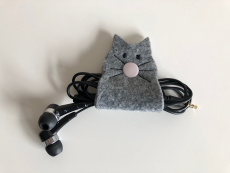 Kopfhörer-Halter Katze aus Filz
