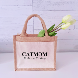 Jute-Shopper CatMom, personalisiert mit Namen