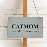 Holzbild Catmom | Aufhänger